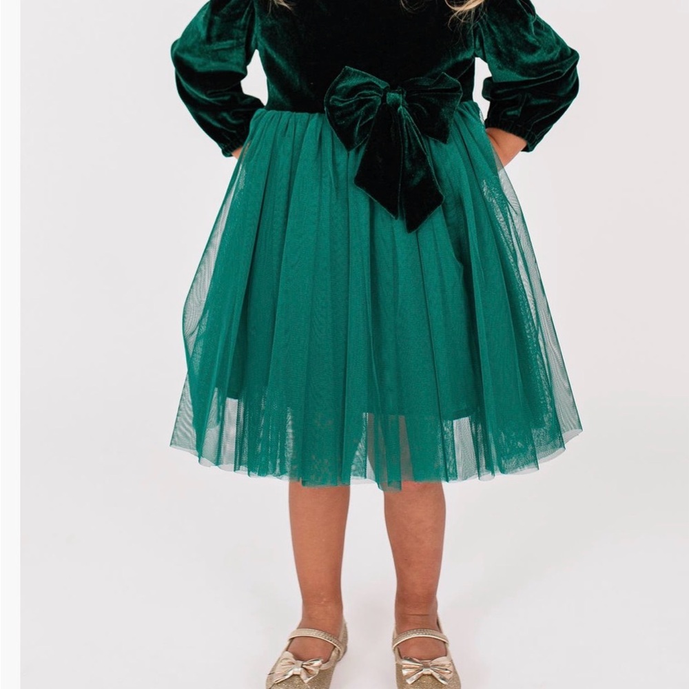 Popatu Emerald Velvet Dress